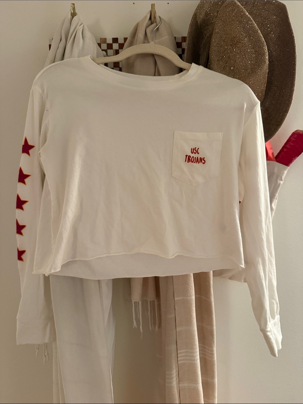 USC Long Sleeve Crop top